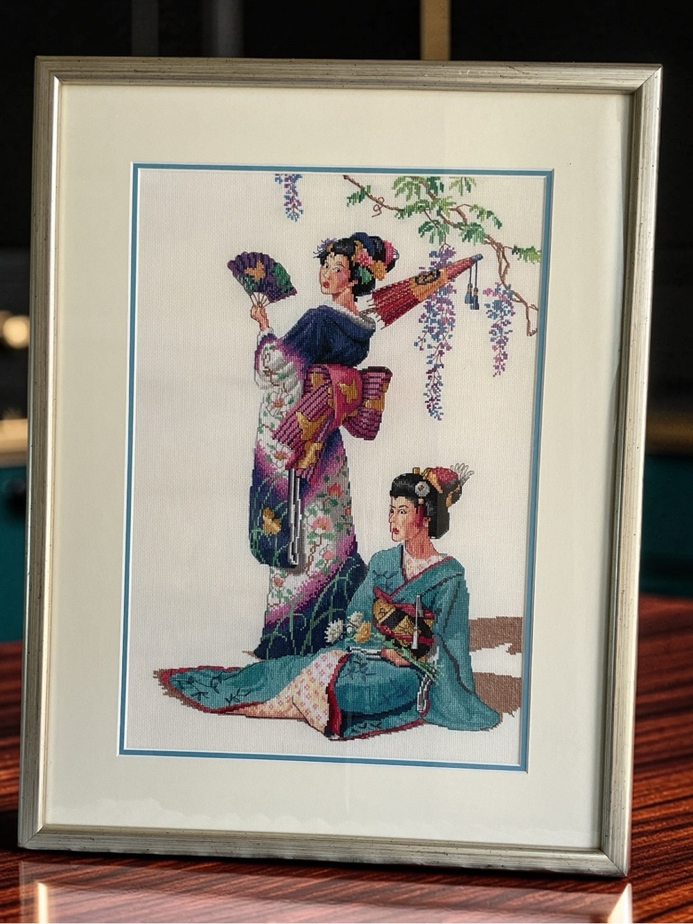 Captivating Heritage Needlework: "Jewels of the Orient" Hand-Stitched Art